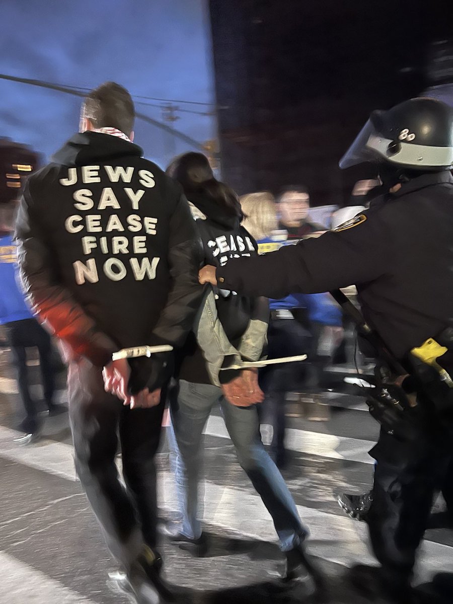 HAPPENING NOW: Police are arresting hundreds of American Jews with @jvplive @ifnotnoworg and @jfrejnyc as they hold an emergency Passover seder at Senate @SenSchumer’s doorstep demanding the US stop arming and funding the Israeli government as it carries out a genocide.