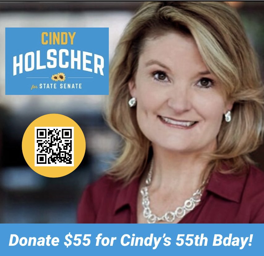 It’s my birthday week and it’s a BIG one! Help me reach my April fundraising goal by donating $55 or more today! #ksleg #senate cindyforsenateks.com