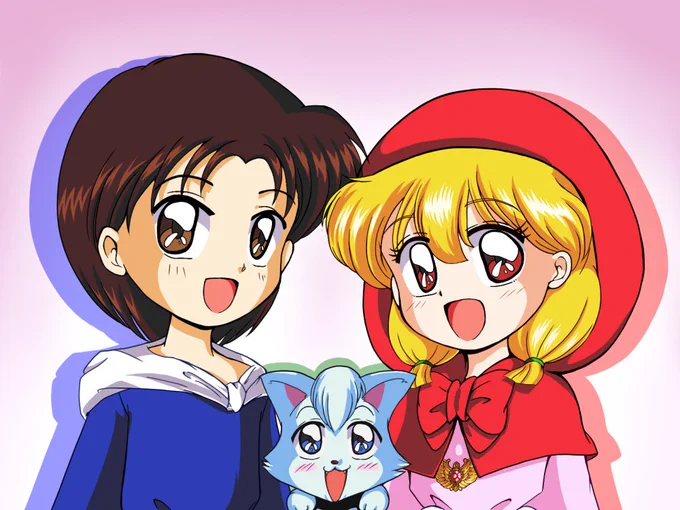 今日から、アニメチャチャのブルーレイが出ますね!(過去絵で失礼します。) #赤ずきんチャチャ 
