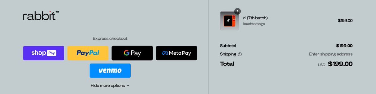 MarkTPerini's tweet image. The global unification of #eCommerce is happening on @Shopify. Even the absolute latest #AI tech is utilizing @shop. Picking up my @rabbit_hmi tonight at @TWAhotel #UnifiedCommerce