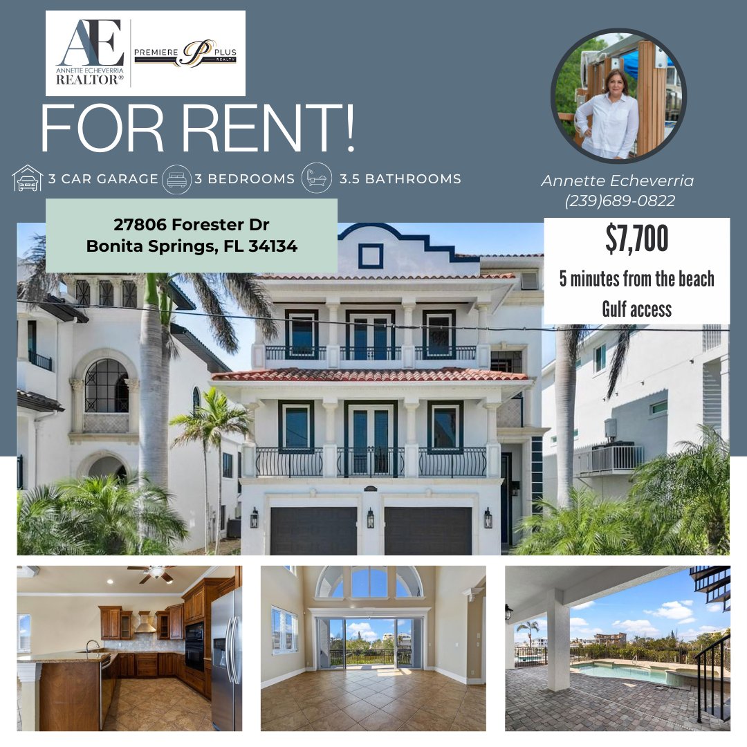 NewHomeInFL's tweet photo. 🌊✨Coastal Luxury Living! 🌊✨
Just 5 minutes from the beach, this stunning 3-bed, 3.5-bath home in Bonita Springs offers serene Gulf access and elegant interiors. Now available for rent – your dream lifestyle awaits!
#BonitaSprings #LuxuryLiving #ForRent #CoastalHome 🏡🌴 https://t.co/rXnZf2t6b9