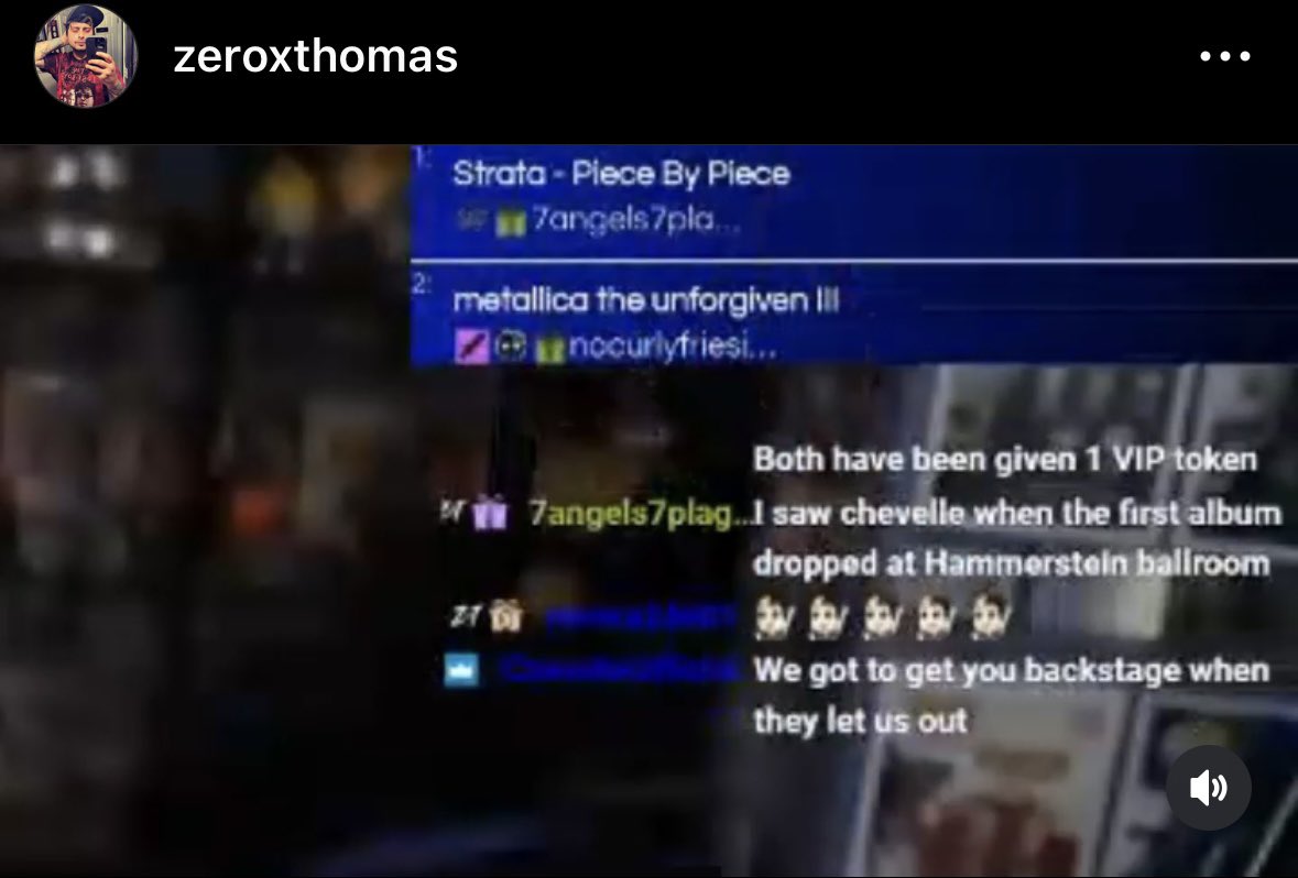 zeroxthomas's tweet photo. @ChevelleInc hey you guys came into my twitch channel awhile ago! I want to know if this is still on the table cause I want to come hangout with you guys! https://t.co/KduPbKvVpY
