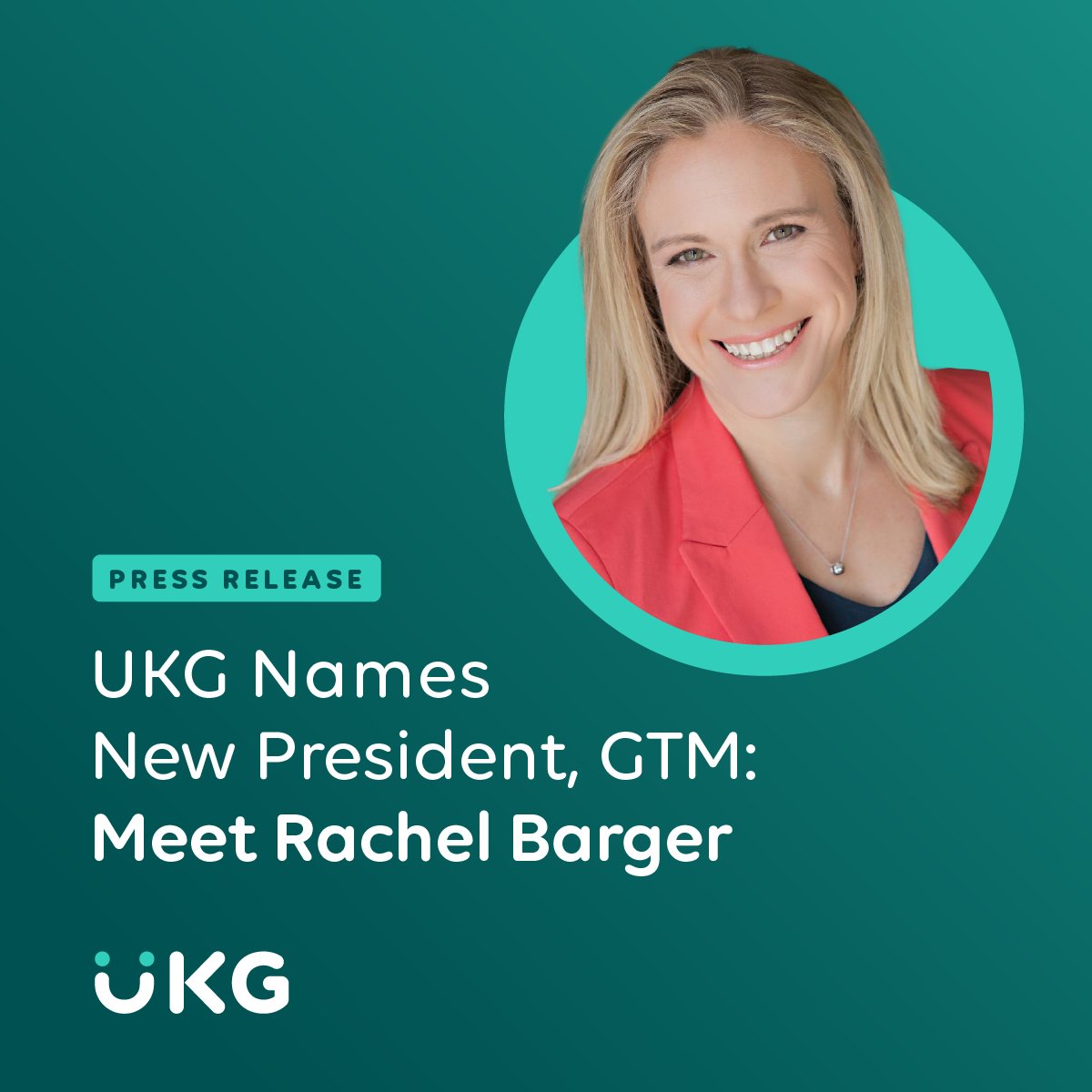We are excited to announce Rachel Barger as the new President, GTM of UKG. With over 20 years of experience leading teams globally at Cisco, she will oversee sales, marketing, and customer relationships at UKG. ukg.inc/4d21bsz #WeAreUKG