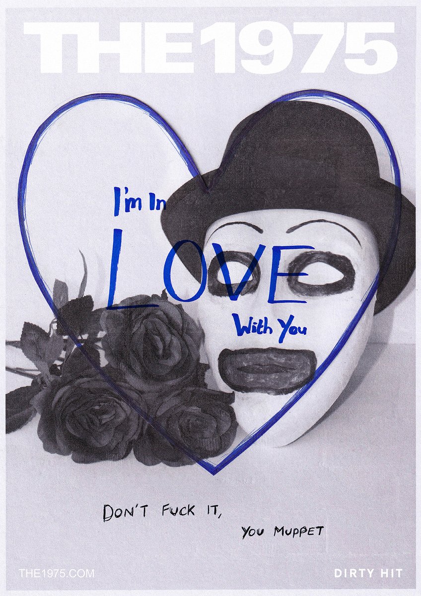 dignoir's tweet photo. My @The1975 - 'I'm In Love With You' poster

@Gdans1975 @1975hann @jamieoborne @DirtyHit @jordhughesphoto @jwaughsaxophone

#The1975 #bfiafl #iilwy #mattyhealy #trumanblack #posterdesign #dirtyhit #clowns https://t.co/QtCzpYMtOE