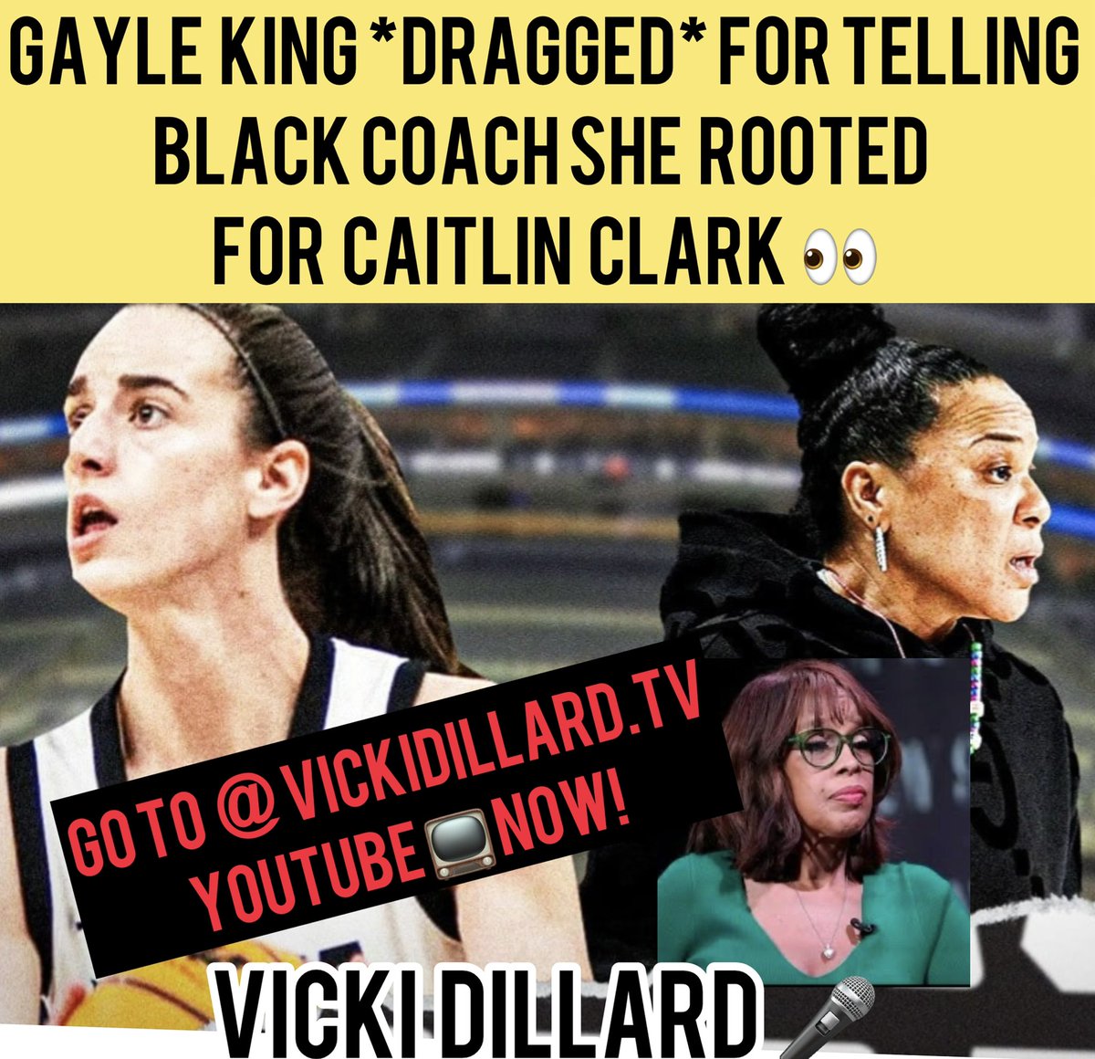 DillardVicki's tweet photo. I told you about #GayleKing (kale king) long ago. Watch me go off HERE 🎤 https://t.co/2DBS29zwnj https://t.co/TIwtw9akgV