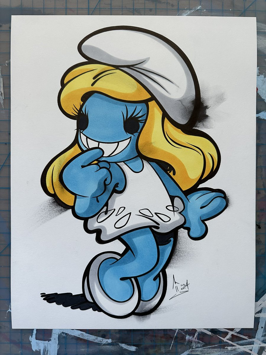 KekunFrog's tweet photo. “SMURFETTE SMUDGE”
Marker &amp; ink on Bristol paper
Sized @ 11” x 14”

#kekunfrog #mikemoses #art #artwork #traditionalart #drawing #illustration #thesmurfs #smurfs #smurfette https://t.co/LJMoseuUCD