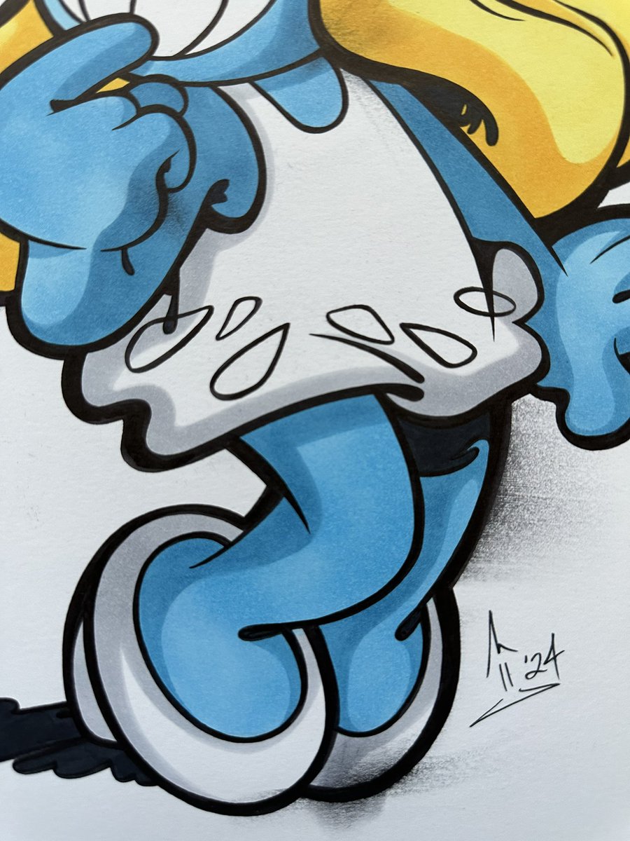 KekunFrog's tweet photo. “SMURFETTE SMUDGE”
Marker &amp; ink on Bristol paper
Sized @ 11” x 14”

#kekunfrog #mikemoses #art #artwork #traditionalart #drawing #illustration #thesmurfs #smurfs #smurfette https://t.co/LJMoseuUCD