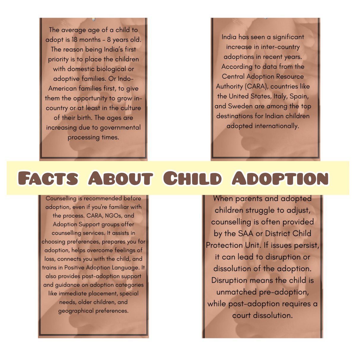 DilseGhar's tweet photo. Eye Opening Facts about Child Adoption💡 #Adoption #dilseghar #childadoption #adoptionindia #facts https://t.co/3WyGXcM68t