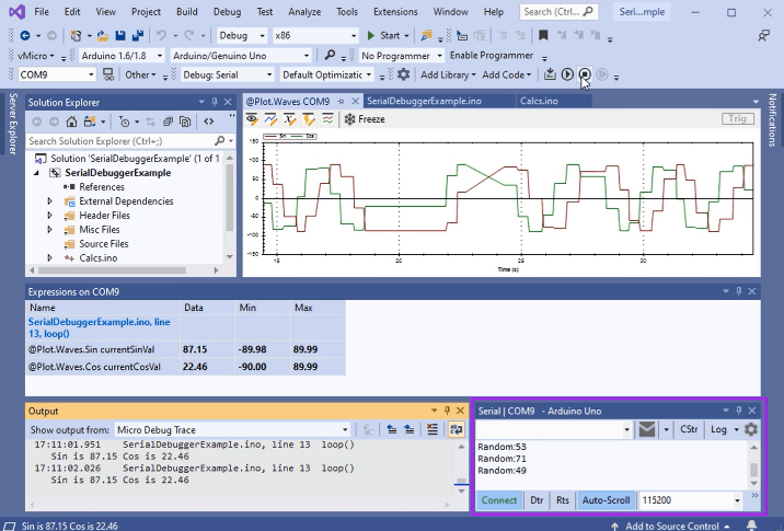 Visual Micro software provides a serial debugging tool for Teensy with breakpoints and other debug features Article by @IShJR pjrc.com/debugging-with… Visual Micro Site visualmicro.com/page/Teensy-fo… Video youtube.com/watch?v=5d41n-… youtube.com/watch?v=7LVu__…