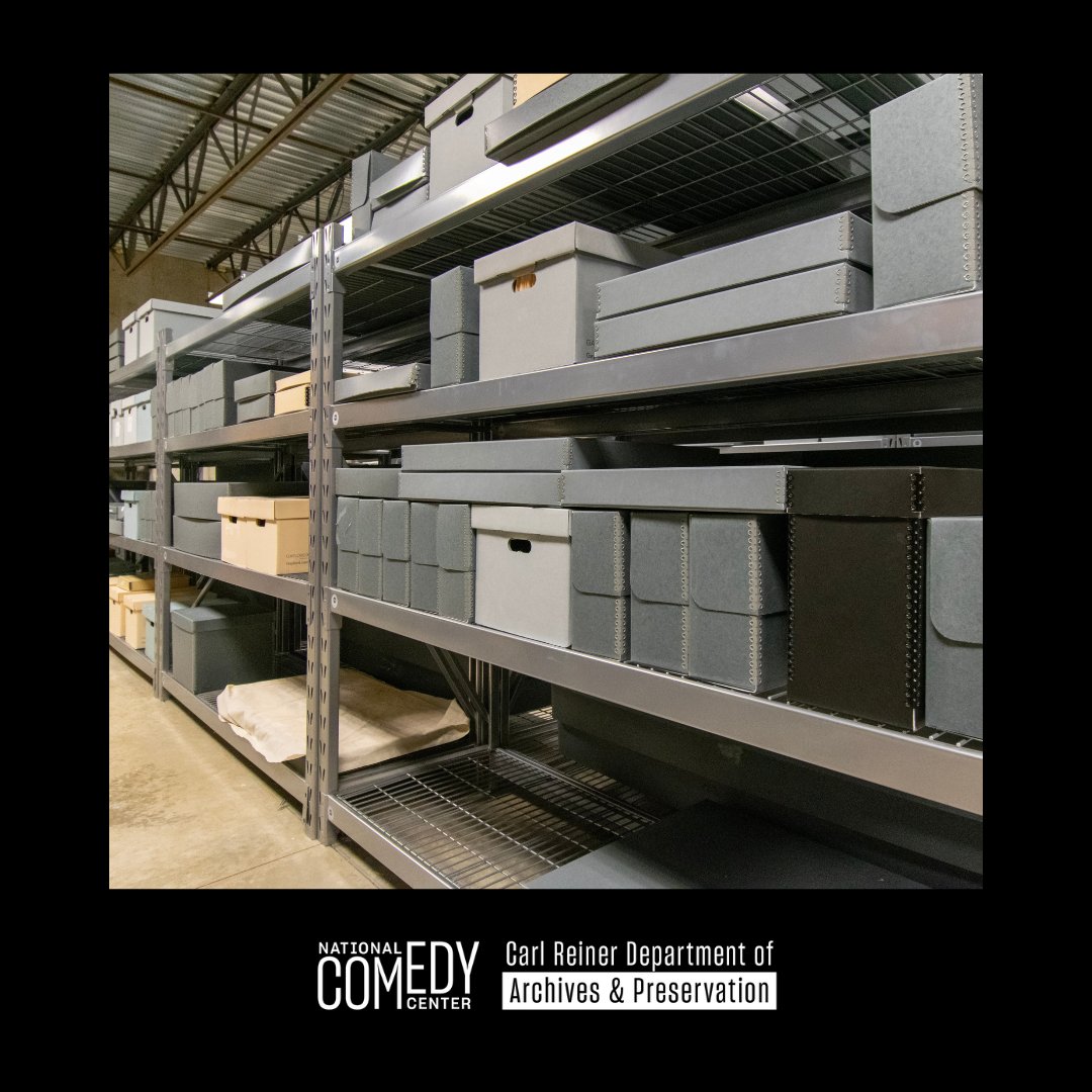 NtlComedyCenter's tweet photo. This week is #NationalPreservationWeek! Enjoy a sneak peek behind-the-scenes at the National Comedy Center's archive where hundreds of thousands of artifacts are maintained by our dedicated team so that they may be preserved for decades to come. https://t.co/TKoSyKdg2e