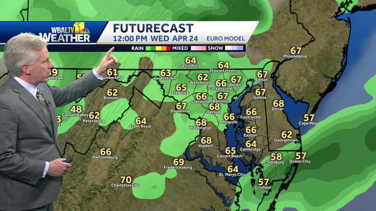 Chief Meteorologist Tom Tasselmyer says some scattered showers are possible Wednesday before skies clear later in the afternoon. wbal.com/baltimore-mary…