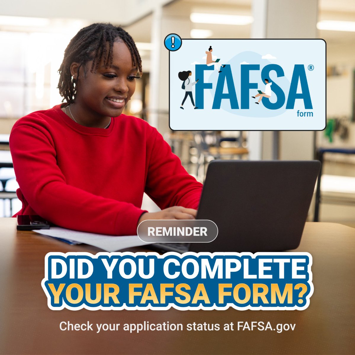 📢 Seniors! Have you completed the #FAFSA? 🏦 Check your status on the FAFSA website, or contact the college listed on your 2024-25 form to make sure they’ve received it. Learn more: spr.ly/6017bYgzH #Classof2024 #financialaid