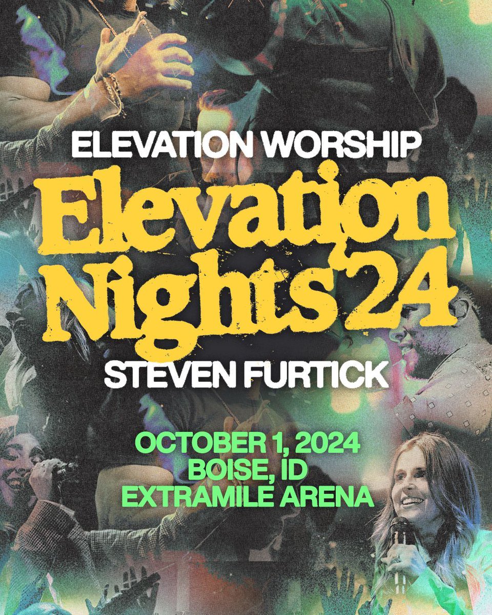 JUST ANNOUNCED Elevation Nights is coming to ExtraMile Arena on October 1, 2024! Welcome Elevation Worship and Pastor Steven Furtick to Boise. 🎉 Score tickets first on Thursday May 2 w/ Offer Code = WORSHIP. Public onsale is Friday May 3.