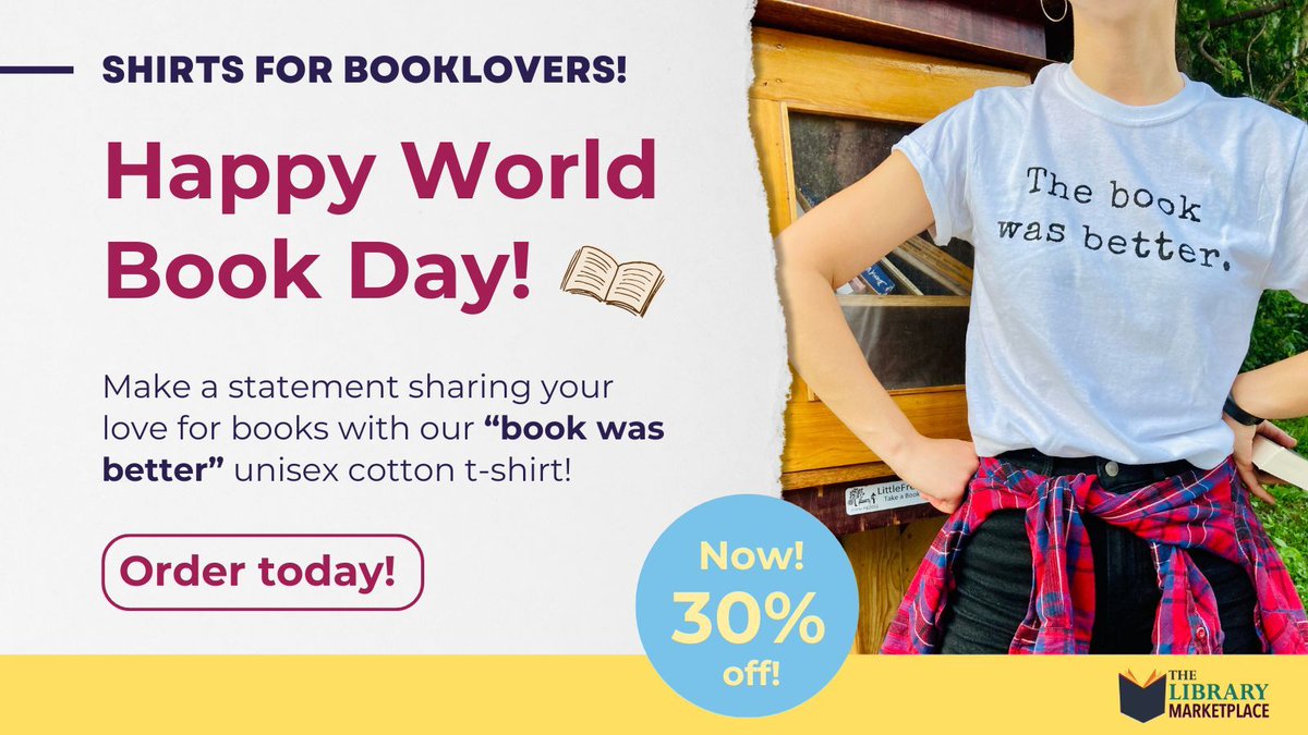 Happy World Book Day! Celebrate and grab one of our 'The Book Was Better' unisex cotton t-shirts! Now 30% off as part of our Spring Cleaning Sale! Grab a shirt today at: buff.ly/4d9HTBo . #worldbookday2024 #WorldBookDay #booklovers