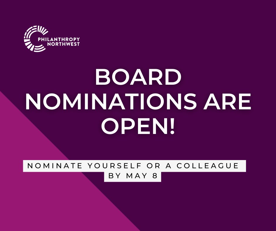 We're accepting nominations for our board of directors! Being a board member is a great opportunity to develop relationships with regional leaders in philanthropy and shape our organization's leadership. Learn more in our latest blog: ow.ly/xHec50ReAxn