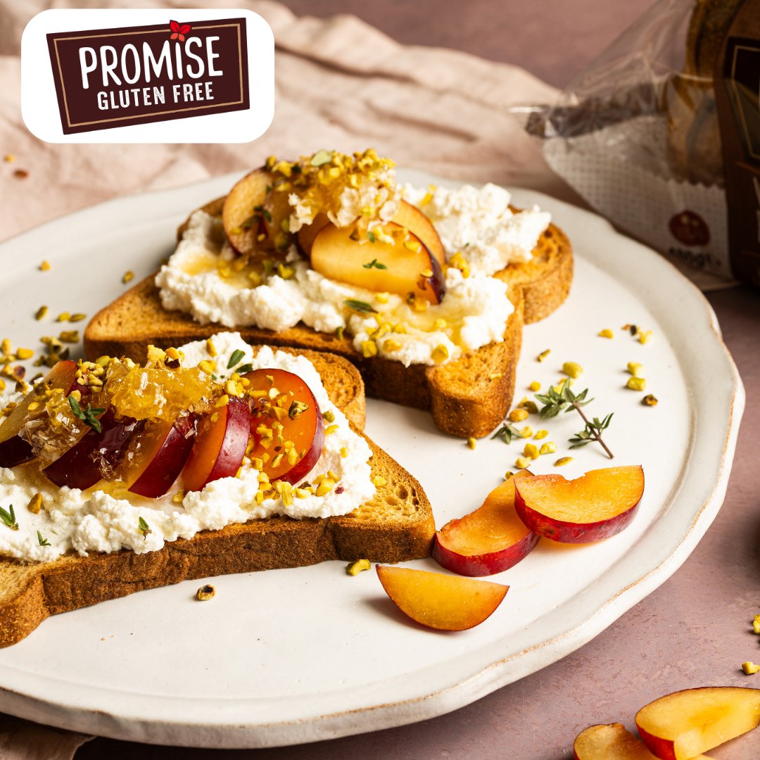 Indulge in Spiced Ricotta Honey Toast, a delightful treat that's sure to satisfy your cravings. With its perfect balance of spices and sweetness, it's a toast you'll want to enjoy again and again! Made with Promise’s new Brown Loaf. celiac.ca/promise-gluten…