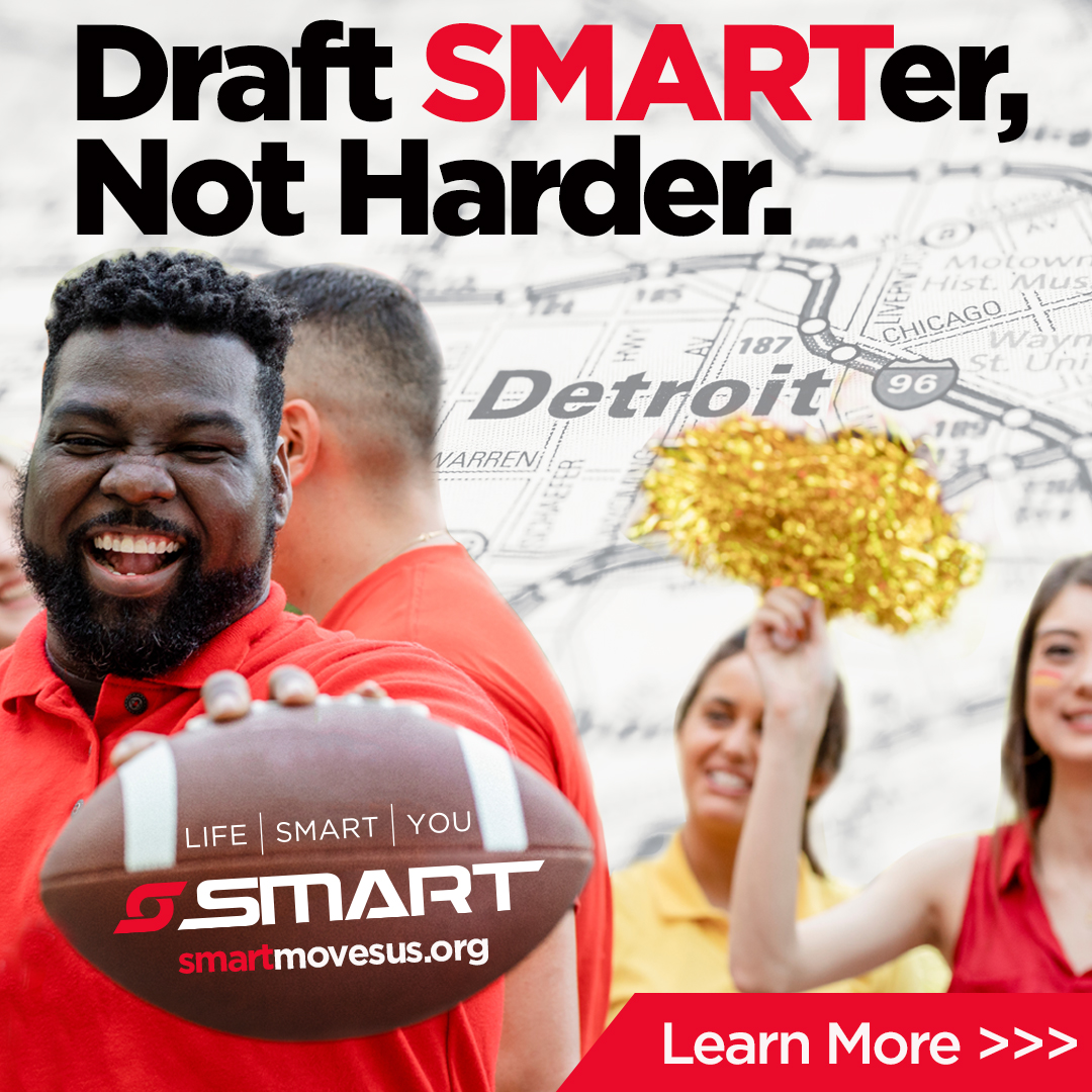 More fun for the family and less stress on your wallet. Let SMART get you to and from the Draft this week! Go to smartmovesus.org for more information on times and pick-up/drop-off locations. #SMARTMovesUs #Draft #Detroit