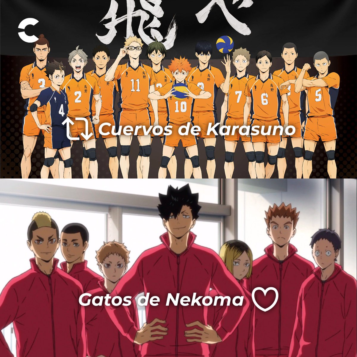 ¿A qué equipo le vas? Vota por tu favorito. #Haikyu