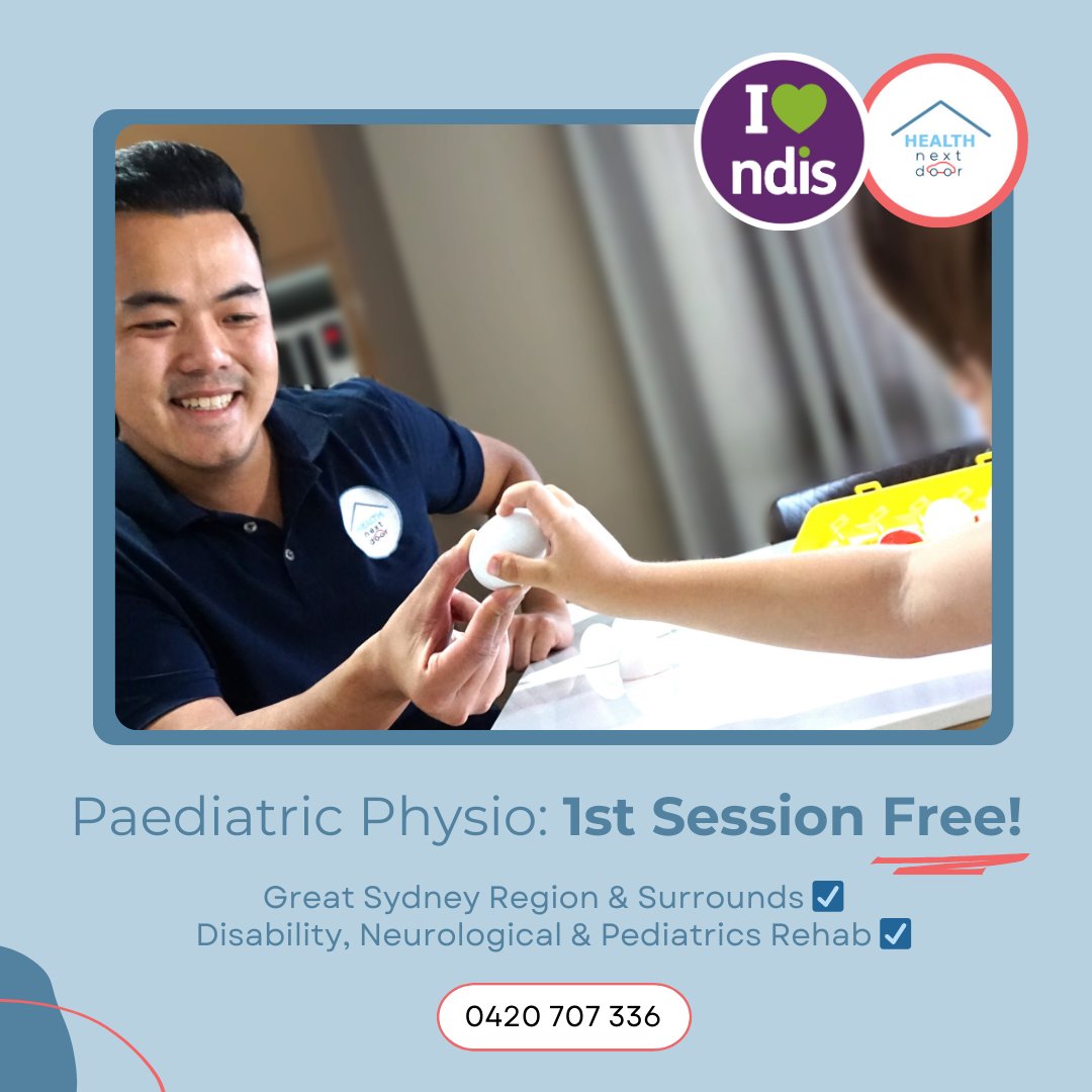 🌟 Unlock your child's full potential with our paediatric physiotherapy sessions! 🏃‍♂️👶 Don't miss out on this special offer! #PaediatricPhysiotherapy #NDIS #HCP #HealthNextDoor #FreeSession #UnlockPotential 🌈