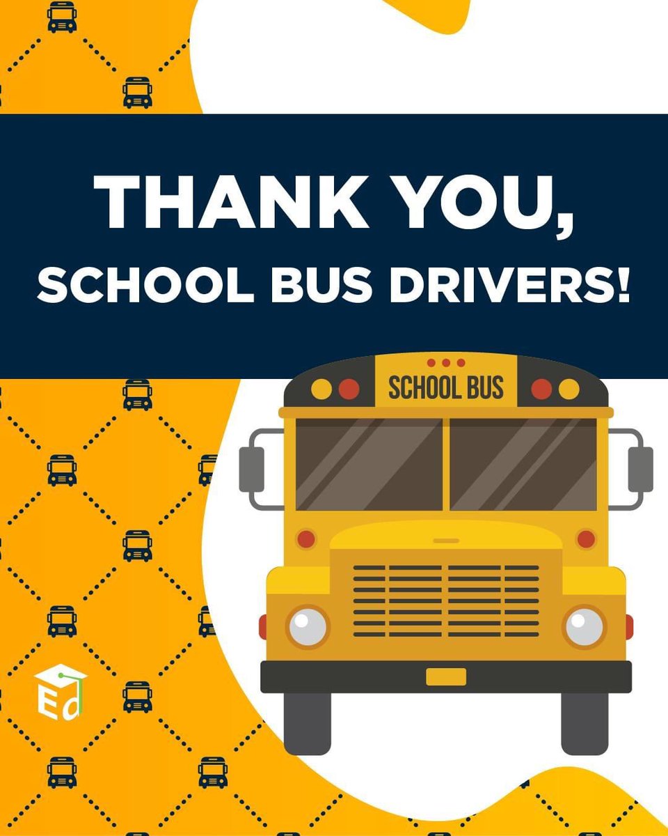 jennynich0ls's tweet photo. Happy #SchoolBusDriversDay to all the skilled & caring school bus drivers who safely shuttle students to and from school, field trips, & afterschool activities.
So when you pick up and drop off at the bus stop today, remember: Thank your school bus driver! https://t.co/YpQ6dFErOp