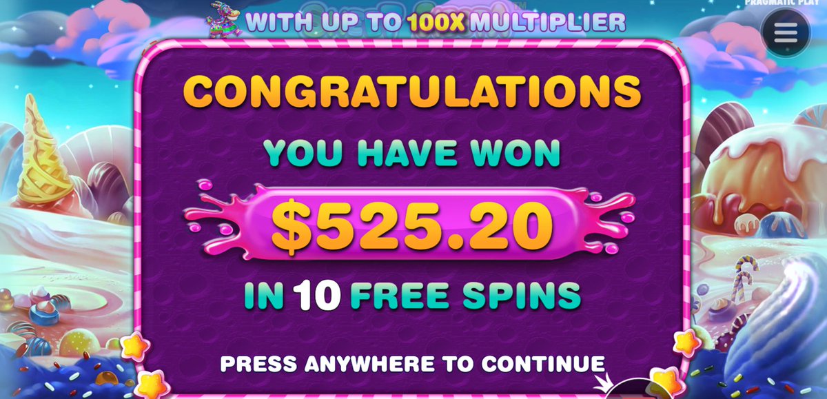 Hi Twitter,

I hope you're all having a nice weekend.

I've been playing a few classic games and won this bonus on Sweet Fiesta.

If you comment 'Kevin is sweet' and RT, I'll select 10 people who do so to win a share in my winnings.

Best,
Kevin