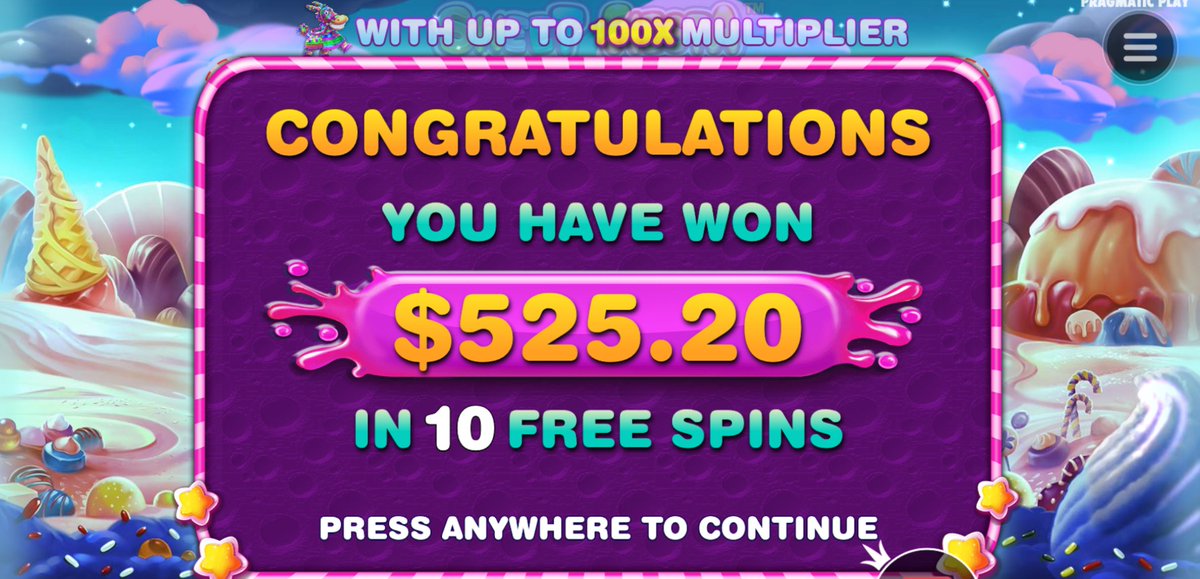 Hi Twitter, I hope you're all having a nice weekend. I've been playing a few classic games and won this bonus on Sweet Fiesta. If you comment 'Kevin is sweet' and RT, I'll select 10 people who do so to win a share in my winnings. Best, Kevin