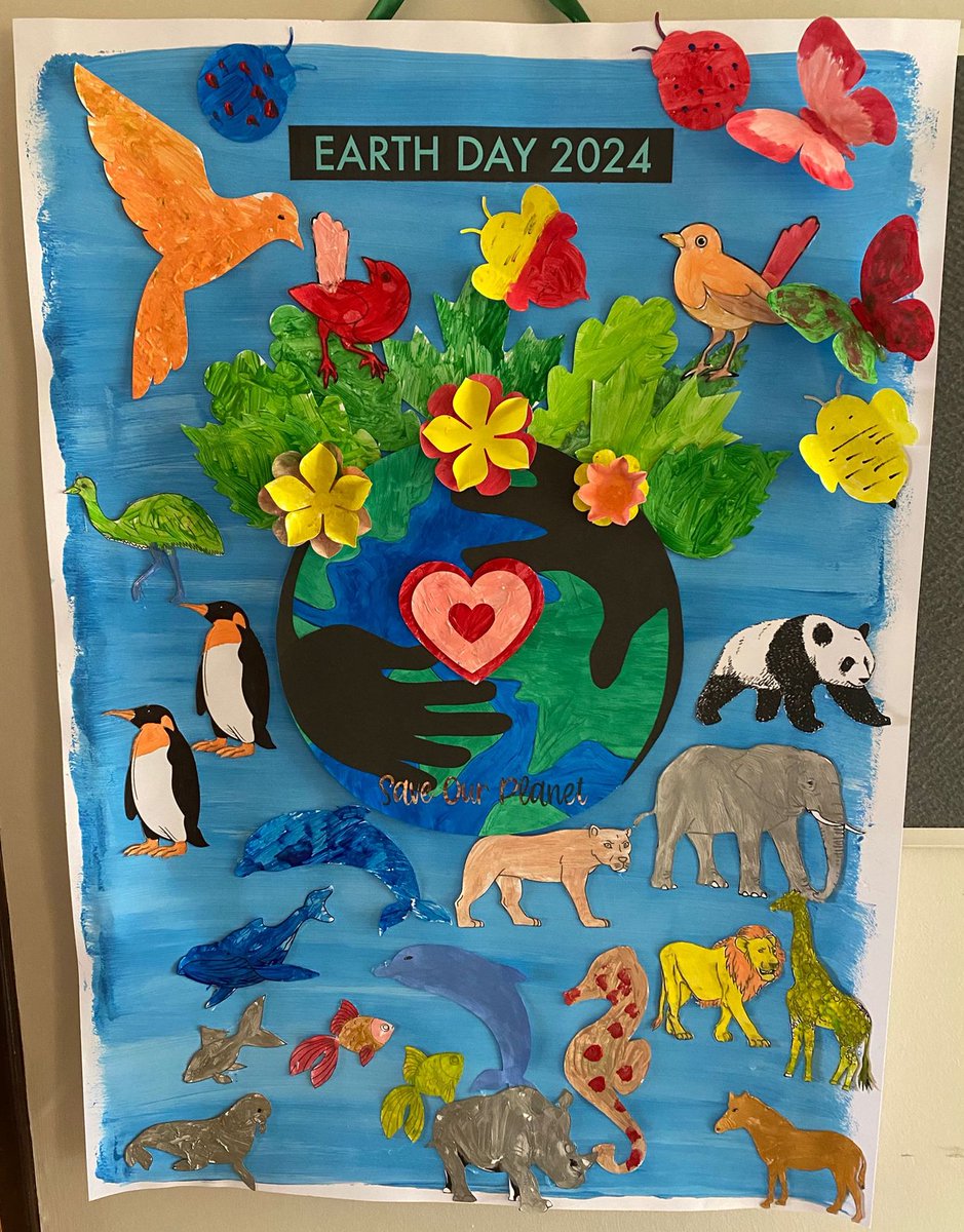 It was #EarthDay yesterday, so the residents at @FitzRoyUk #NarberthWay LD #CareHome #Coventry, have painted this fabulous @creativemojo montage of all things nature related, to remind us all of the importance of protecting our wonderful planet. #saveourplanet #artsforall