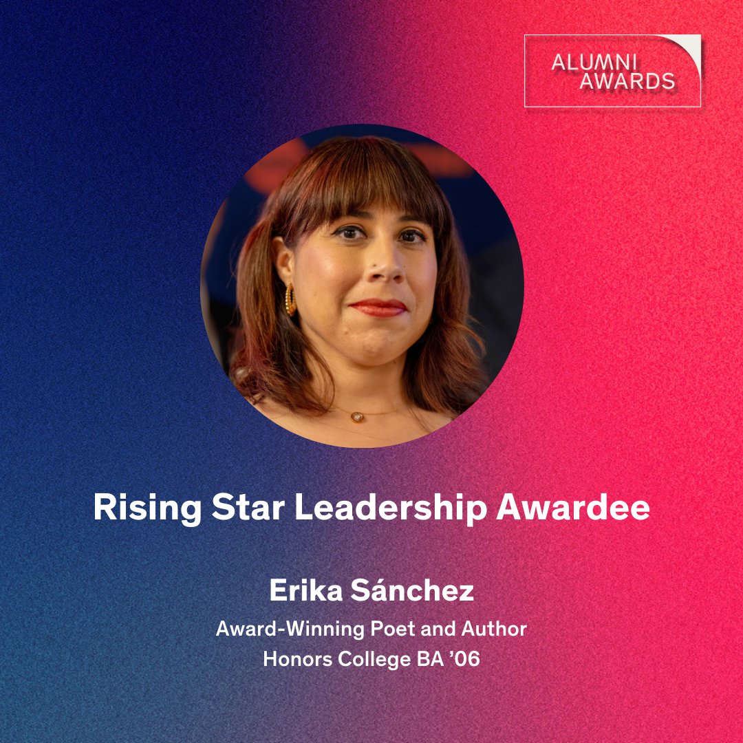 Congratulations to Erika Sánchez for receiving UIC's Rising Star Leadership Award. She is a Mexican American poet, novelist, essayist and National Book Award finalist. #UICProud #UICAlumna #UICAlumni #UICAlumniAwards #UIC #UICAA #UICAA2024 #UICLAS #UICAlumniAwards2024