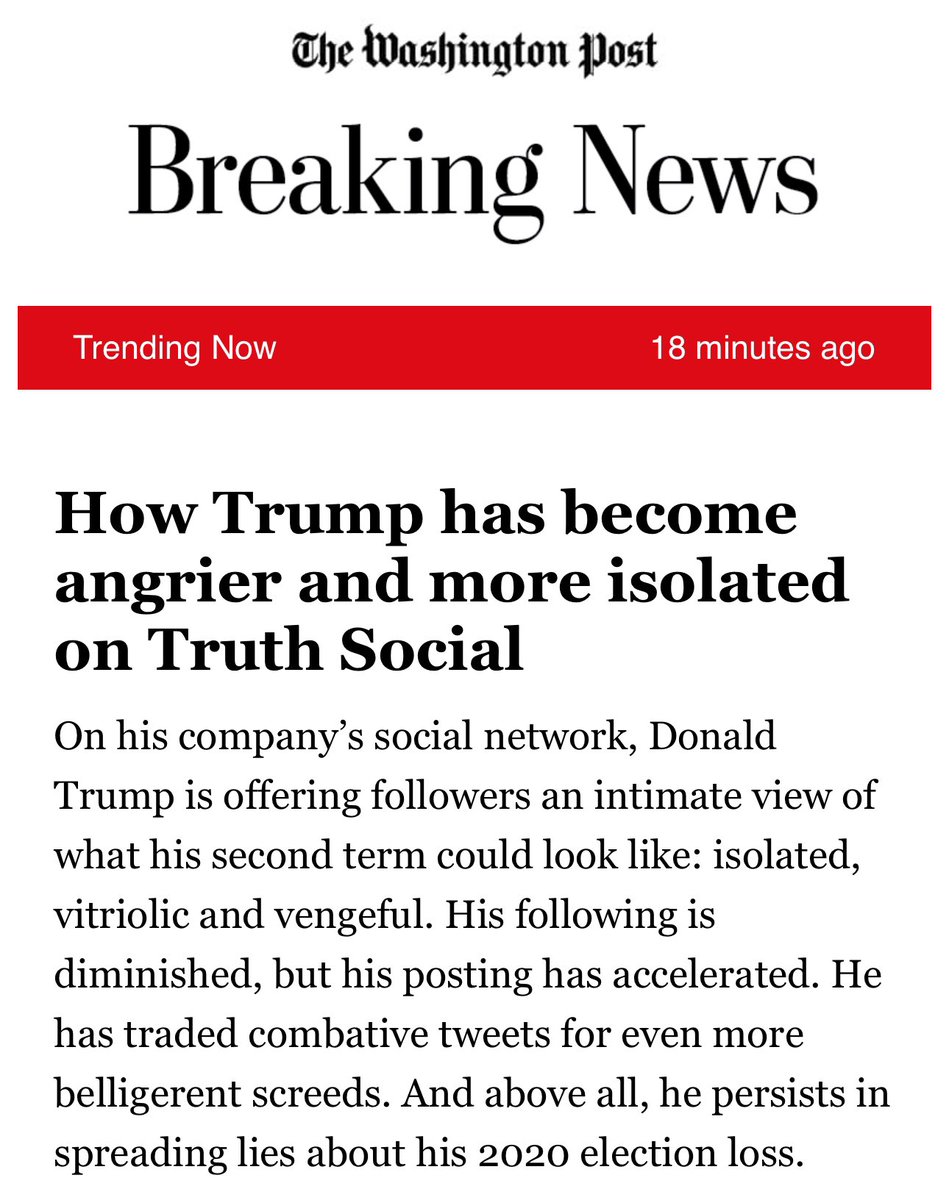 This is the Washington Post headline just now. They gag you, they try you, they keep you in the courtroom rather than the campaign trail. They imposed impossible fines on you. When you get upset, they unleash the @washingtonpost on you to write that you’re now angrier!!!