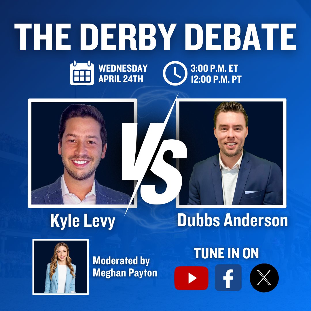 You won't want to miss this! It is @KyleFDTV vs @mrdubbsie in The Derby Debate with @meghanpayton7 as the moderator. FIERCENESS or SIERRA LEONE? Breakfast or Dinner? That and plenty more tomorrow at 3PM ET/12PM PT.
