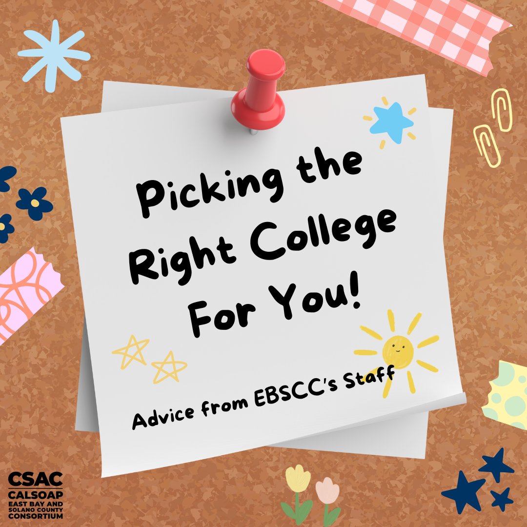 EBSCC_CalSoap's tweet photo. With National Decision Day coming up soon in May, EBSCC's staff has advice for incoming first-years choosing a college. Today's post is about distance/location! #ebscc #ebc #csac #nationaldecisionday #college #collegedecision https://t.co/VYARHJAHTv