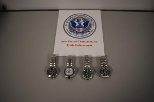 CBP officers in New York seized four counterfeit watches this month, each in a separate shipment from the same shipper. If genuine, the watches were worth more than $50K. Read more: go.dhs.gov/Jyo