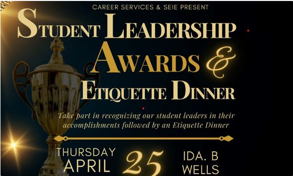 We are just 2 days away from the Etiquette Dinner &amp; Student Leadership Awards this Thursday, April 25th in Ida B. Wells at 4:30pm. Join us in celebrating our exceptional student leaders and indulge in an unforgettable Etiquette Dinner afterward!