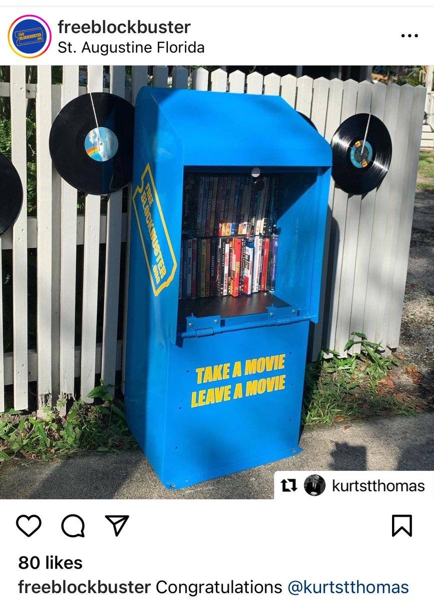 Similar to the Little Free Library, Little Blockbusters are popping up all over the country, and world! 🥹💙 instagram: instagram.com/freeblockbuster