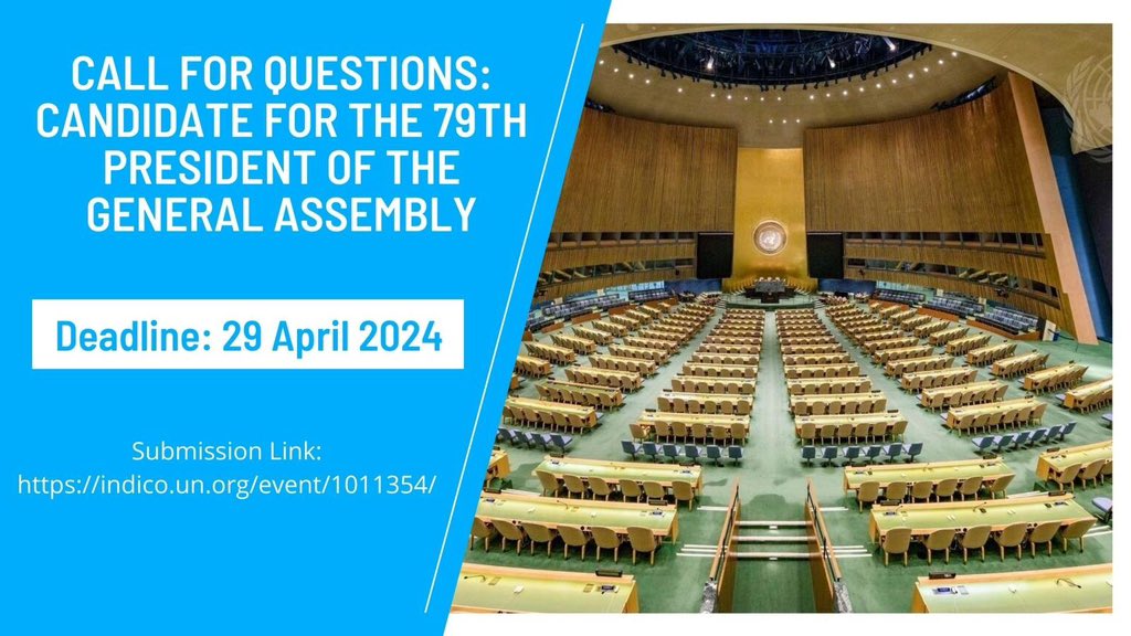 I'm honored to extend an invitation to civil society organizations and individuals globally. 

I invite your questions for the interactive dialogue with the Candidate for the position of the #UNGA79 President. 

Questions will be selected to reflect the inclusive nature of the