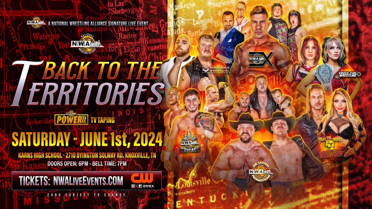 High school gyms, rowdy fans, unpredictability... We heard you wanted some more old school! Well, let's go BACK TO THE TERRITORIES! 👊 More news at nationalwrestlingalliance.com 🎟️Tix on sale now! app.memberhub.gives/karnsfootball/…