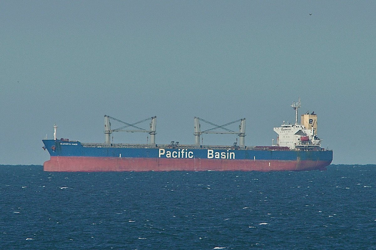 johnmorgan726's tweet photo. The ELIZABETH RIVER, IMO:9290892 en route to Norfolk, Virginia situated along the Elizabeth River, flying the flag of Hong Kong 🇭🇰. #PacificBasin #BulkCarrier #ElizabethRiver #ShipsInPics https://t.co/0vJWdTRasG