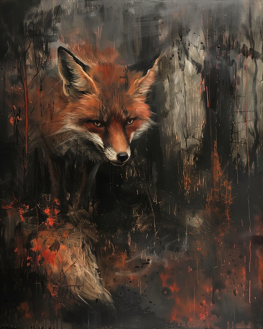 Lurking in the Twilight

-

#animal #fox #darkacademia #darkaesthetic #retrohorror #horror #aiartist #midjourney #horrorart #darkart #oilpaint #gothart #aiart #darkpainting #forest #redfox #gothicpainting #painting #darkart