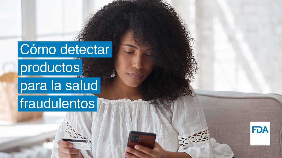 FDAenEspanol's tweet photo. El fraude de salud es cuando un producto afirma falsamente prevenir, tratar o curar enfermedades u otras afecciones, pero que no ha demostrado que es seguro y eficaz para esos usos.

Conozca las estafas comunes del fraude de salud y cómo denunciarlas: https://t.co/3SsxJZ69zP https://t.co/y4poHWjeqF