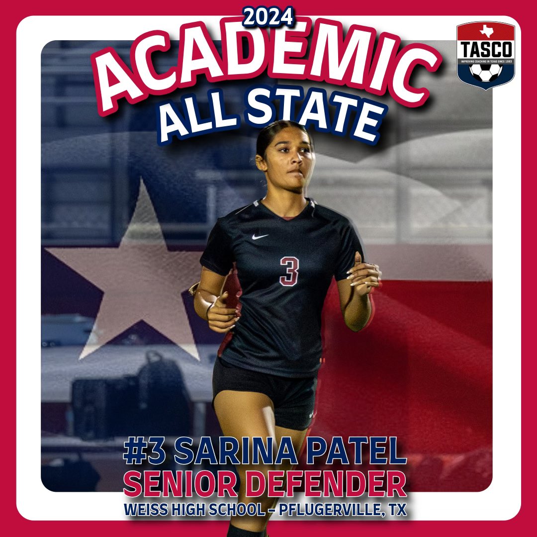 Congrats to Sarina Patel for earning Academic All-State honors!