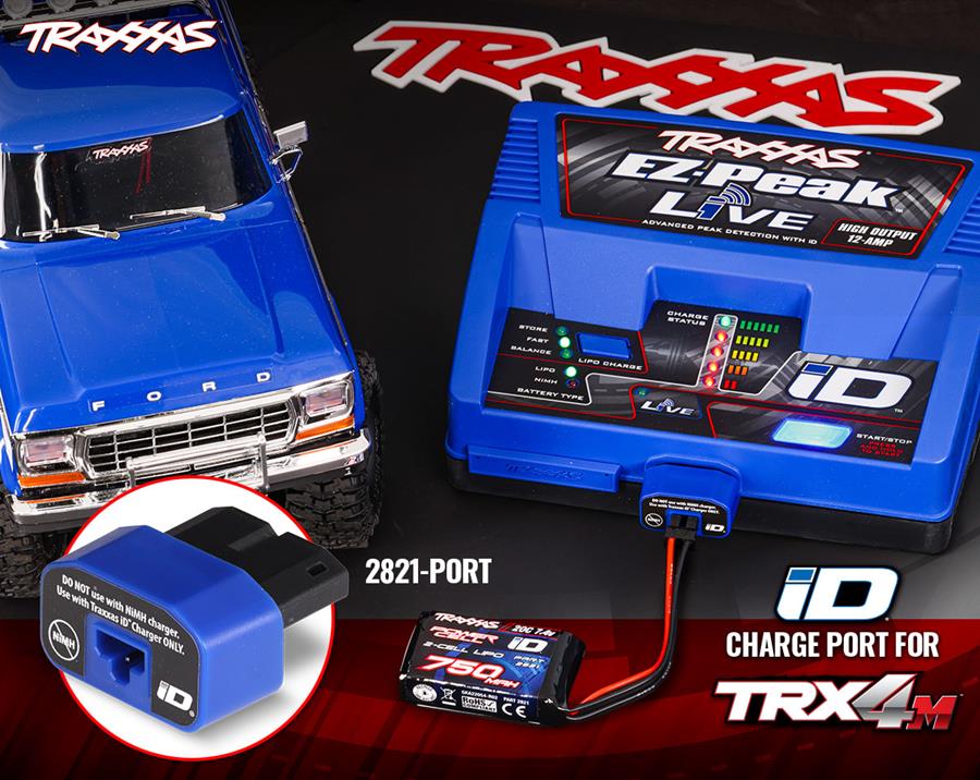 New Charging Port For TRX-4M Batteries ⚡️ traxxas.com/news/trx4m-cha… ⚡️

Access all the features of #Traxxas EZ-Peak iD Chargers, including storage charge, with your TRX-4M 2821 LiPo battery!

[Part # 2821-PORT] #TRX4M
#FastestNameInRadioControl #RC
#TraxxasTechTip 🧰 #ShopLocal