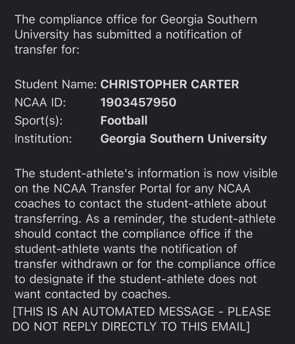IAmChrisCarter_'s tweet photo. Officially in the transfer portal! 6’6 280lb OT with 2 years of eligibility! DM me for film https://t.co/ME1mfmpSYv