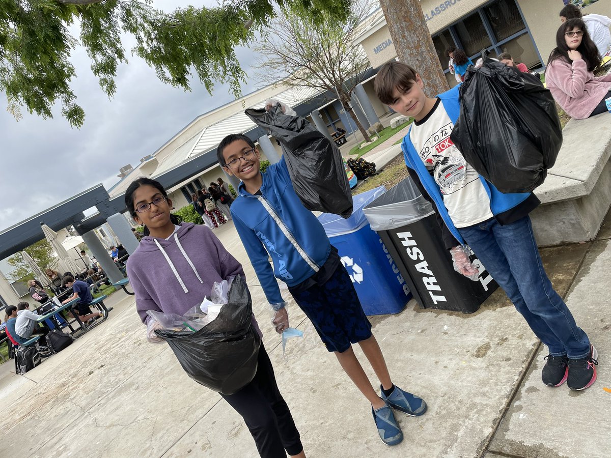 Every day is Earth Day! We had a pupil free day yesterday so a bunch of kids and I picked up trash today … and we picked up pencils… so many pencils… #MiddleSchool @MCMS_Panthers