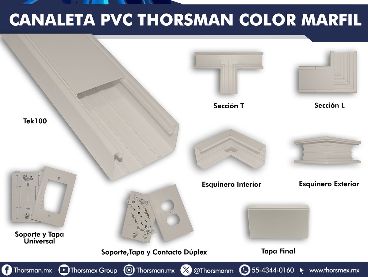 ThorsmanM's tweet photo. ¿Ya conoces el Canal TEK 100 de Thorsman ahora en color Marfil?

De venta exclusivamente en @syscomoficial

Para mas información, visita su pagina web en 📷https://t.co/bo0Ww4IHqw

#SYSCOM #thorsman #canalizacion #canaletas #cableado #cableadoestructurado #cableadoelectrico https://t.co/u9tc6iUS1U