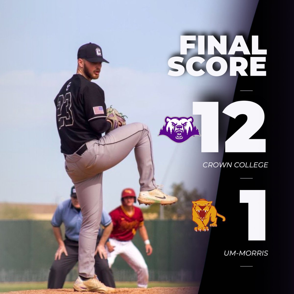 Series Sweep #3 🧹

Polars complete the series sweep against UM-Morris 🐻‍❄️🧊

Volk-Specht 7IP 0ER 10K’s CG (W) 

Shaugabay 3/4 3RBI’s 
Brock 2/4 4RBI’s 
Hatton 💣