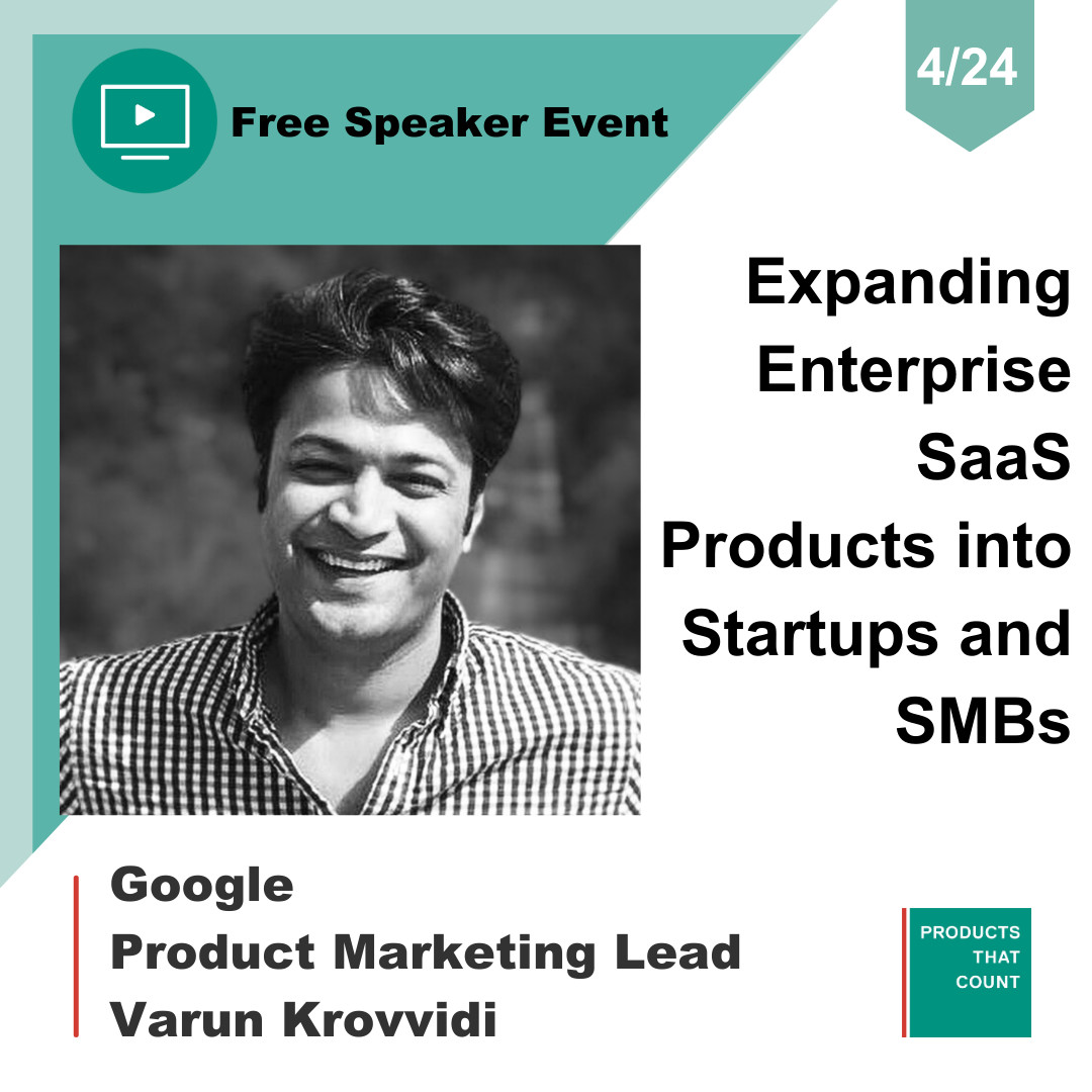 Join us tomorrow for a webinar with Denise Hemke, where Google Cloud Product Marketing Lead Varun Krovvidi will be speaking on using frictionless onboarding, laser focused go-to-market strategies, and rethinking pricing models. RSVP for free: lnkd.in/e-9__Vef