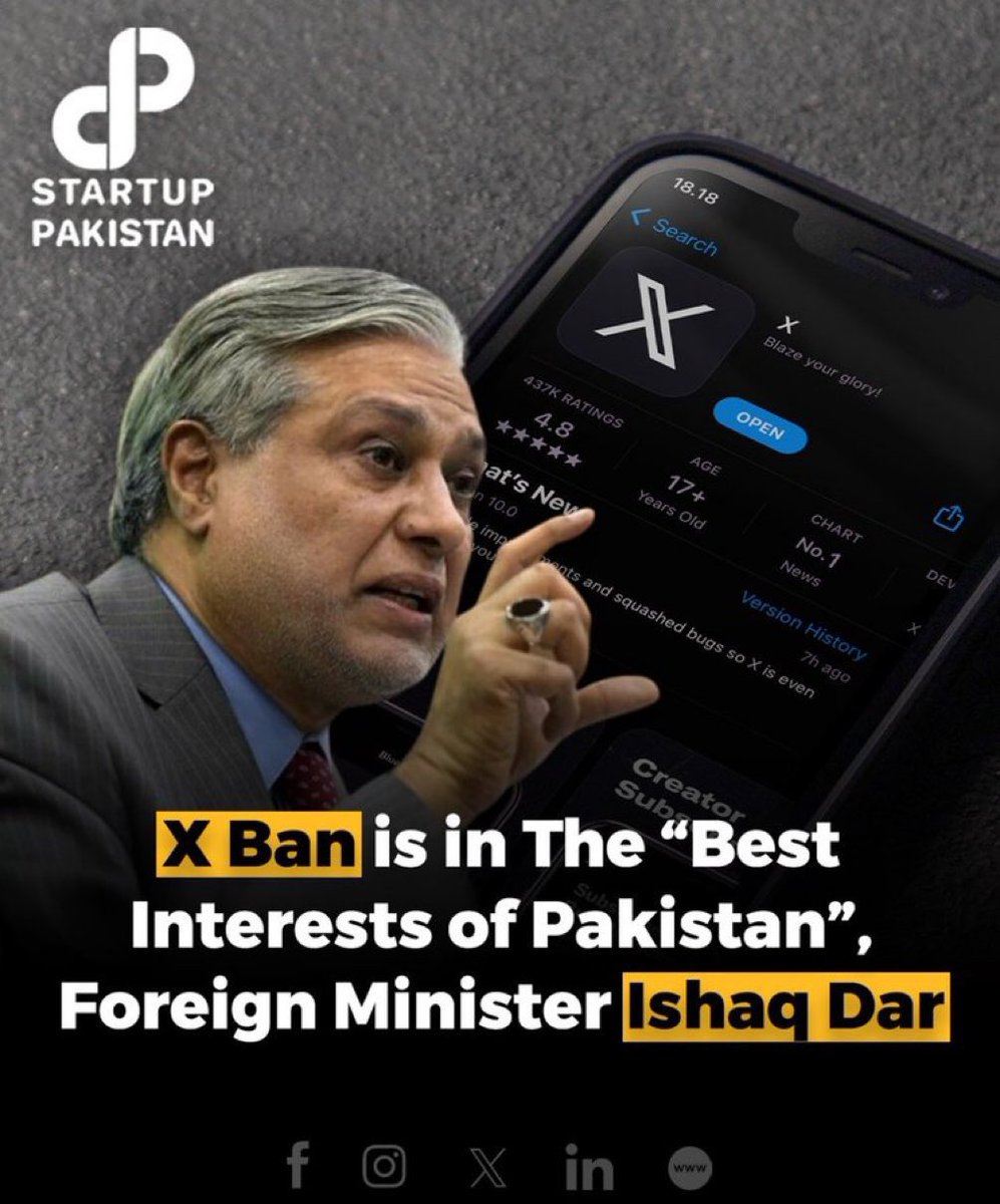 NausheenPirwani's tweet photo. @elonmusk can you explain how come your @X isn’t considered safe in Pakistan?
#ReleaseImranKhan #XBanInPakistan @MIshaqDar50 @PTIofficial https://t.co/mvrPe5mdcK