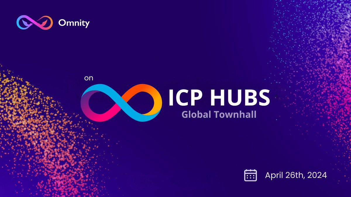 🗓️ Excited to explore the potential of #ICP tech? Join @vivilinsv at the upcoming #ICP Hubs Global Townhall on April 26th, hosted by @ICPHUBS and @icphub_US. 🗓️ April 26th 🎙️ Hosts: @ICPHUBS and @icphub_US 👥 Guests: Omnity, @bioniqMarket, @catalyze_one, @demergentlab, and