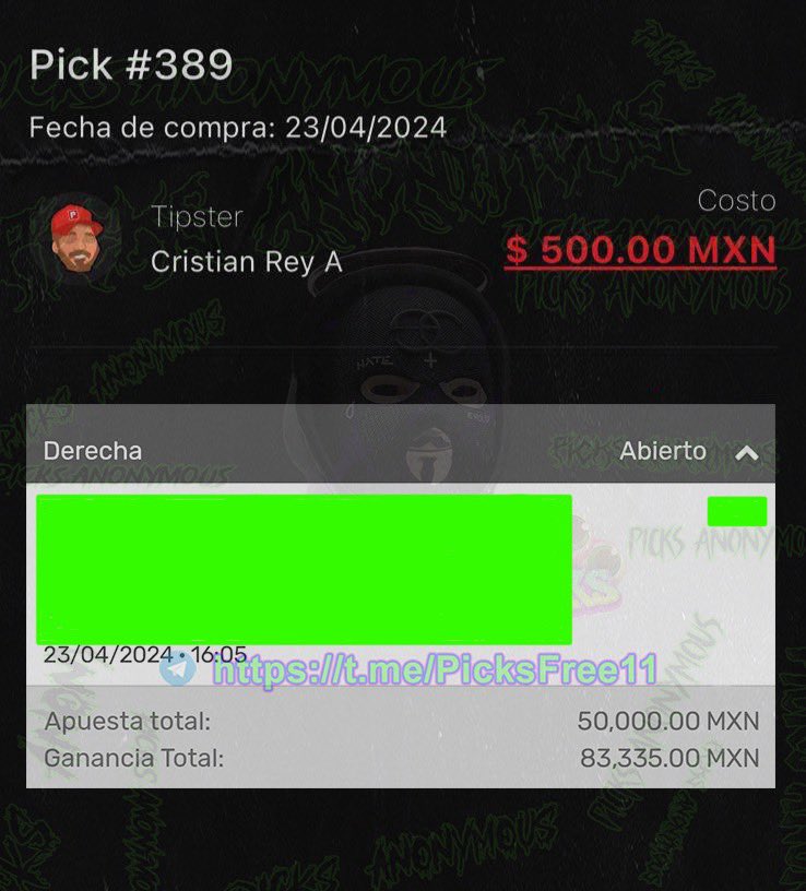PicksAnonymous_'s tweet photo. 🚨 PICK DE CRISTIAN REY DE LA APP LOS REYES 👑

LO QUIERES 50 REPOST 🔁 Y ES SUYO 🚀 

FACILITO 🔥

Si llegamos a la meta lo subiré por aquí: https://t.co/YTAwCeTln9 https://t.co/8SFBMhd3j0