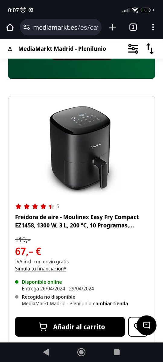 Jabeerito's tweet photo. @RubenSanchezTW  Hoy,  de nuevo un precio "anterior" inventado: @MediaMarkt_es Sinvergüenzas. https://t.co/wTRh3yDpP6